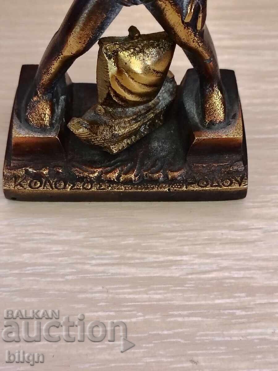 Παράδοση Εξαιρετικό Παλαιό Χάλκινο Αγαλμα Ροδιακού Κολοσσού