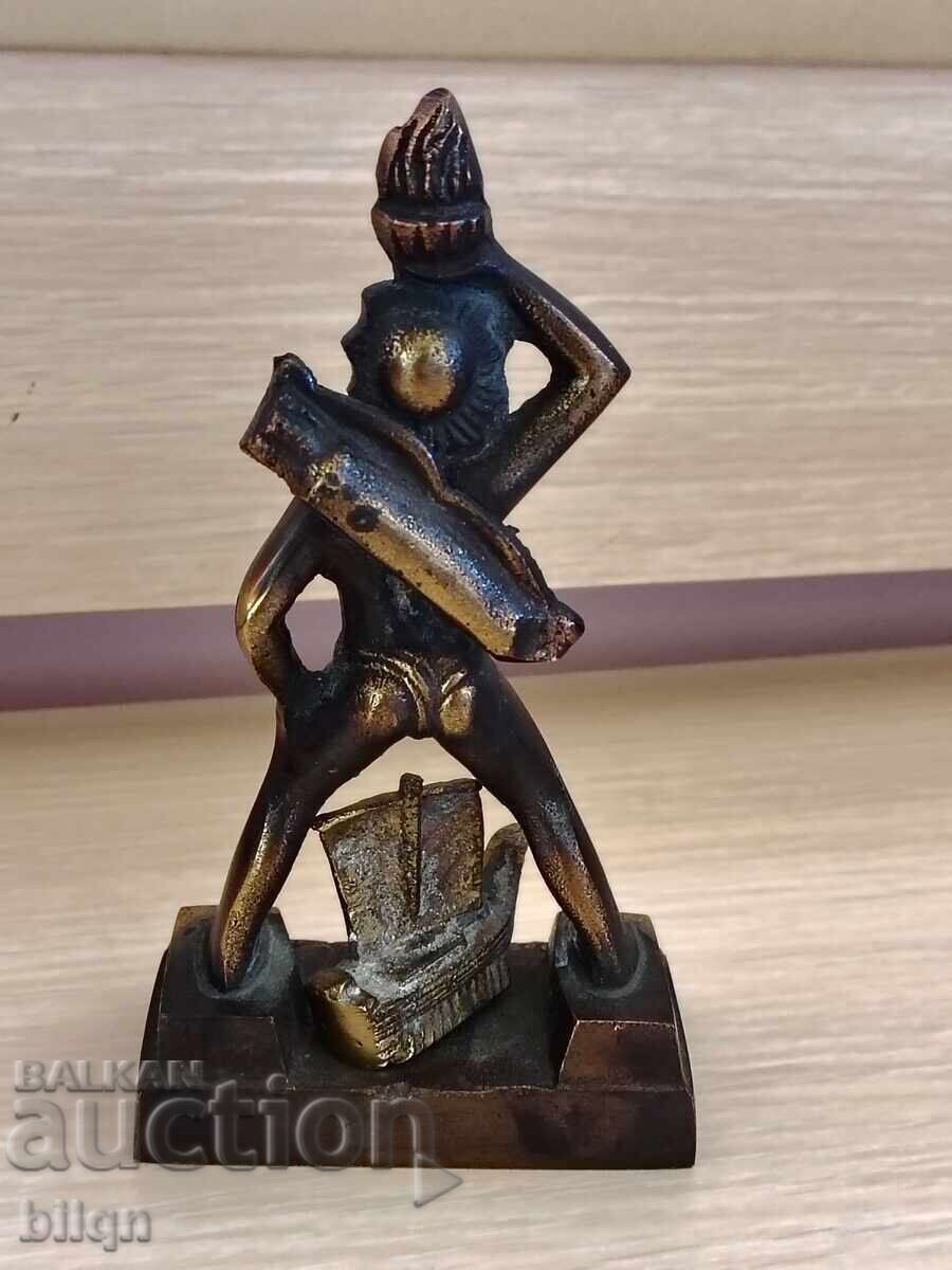 Εξαιρετικό Παλαιό Χάλκινο Αγαλμα Ροδιακού Κολοσσού - 5