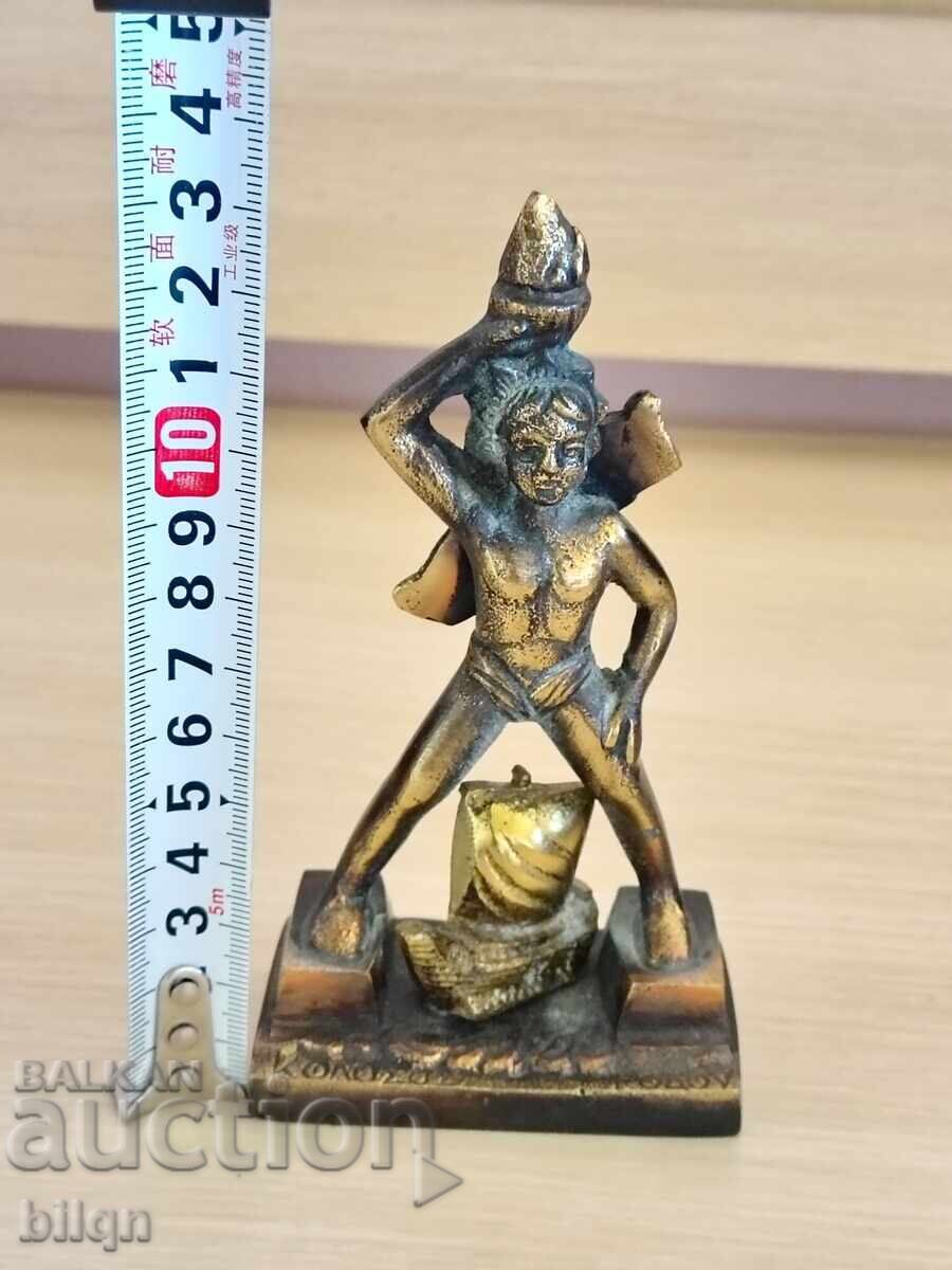 Εξαιρετικό Παλαιό Χάλκινο Αγαλμα Ροδιακού Κολοσσού - 7