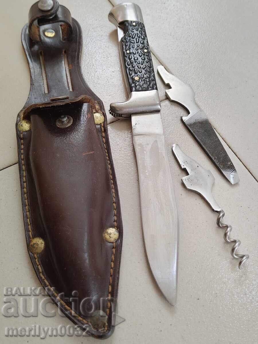 Cuțit de vânătoare soc CLASIC NRB Petko Denev Gabrovo 3 lame