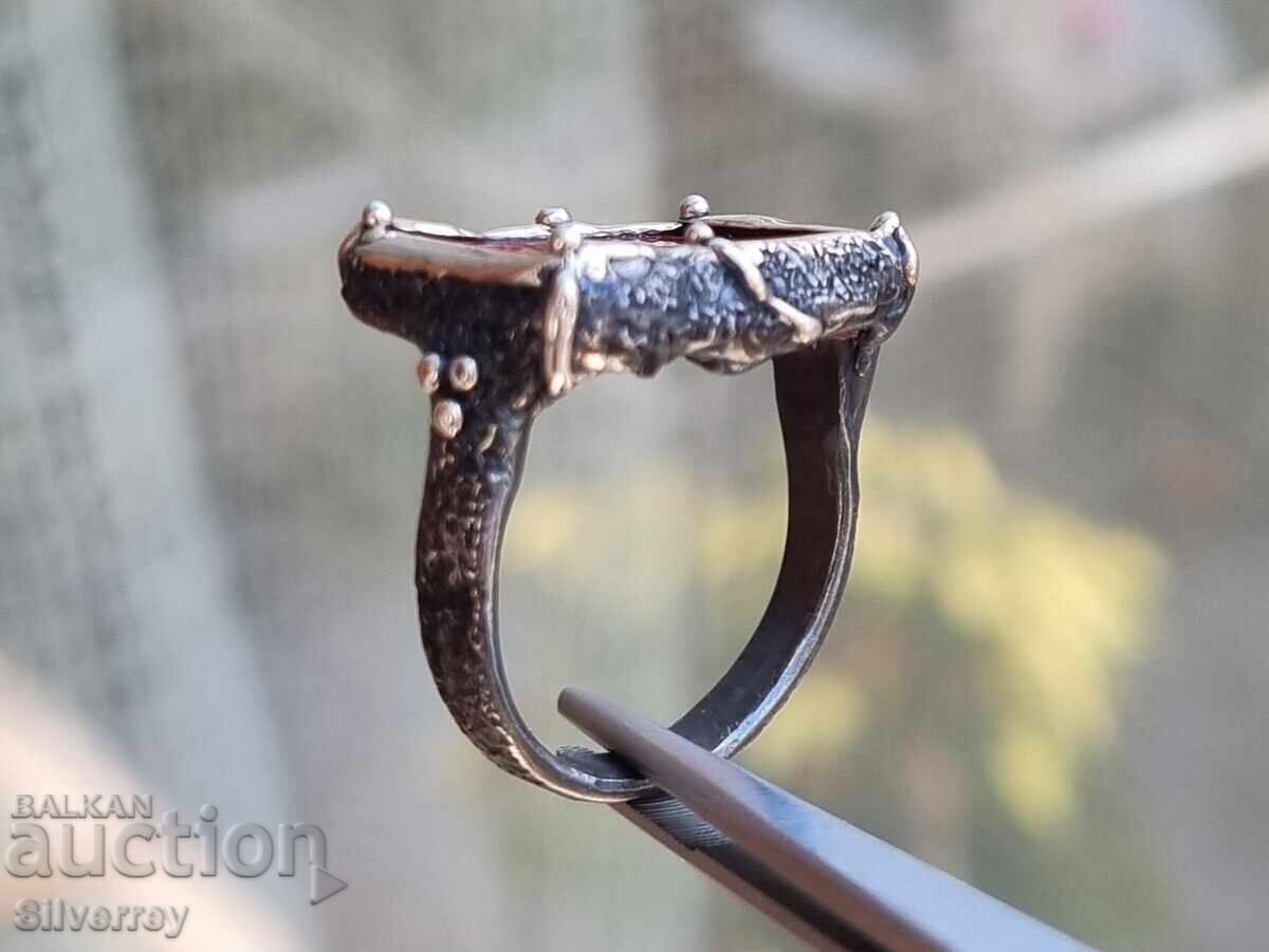 Delivery of Silver ring intaglio gem carnelian