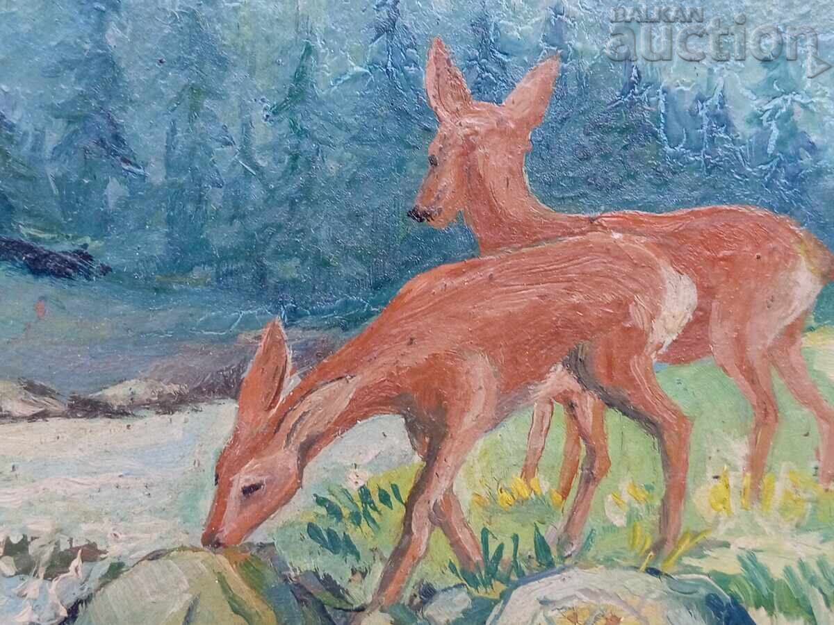 Доставка на 50-те Оригинална Картина масло върху фазер Доставка на 50-те Оригинална Картина масло върху фазер