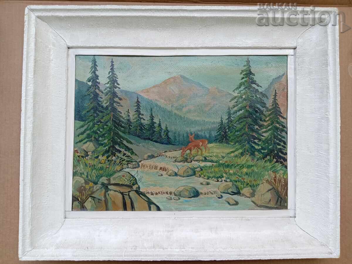 50-те Оригинална Картина масло върху фазер 50-те Оригинална Картина масло върху фазер