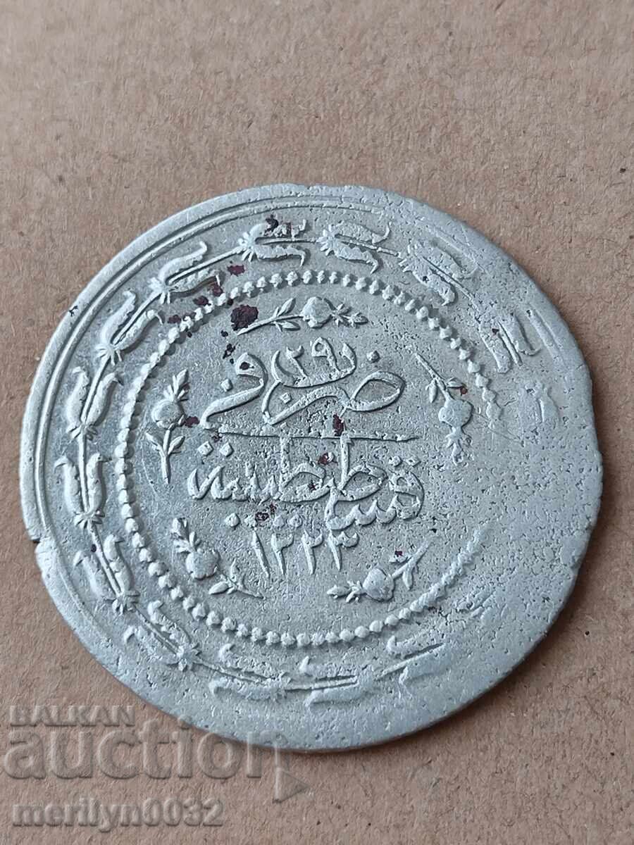 Turkish coin 12.20 grams silver 465/1000 Mahmud II with price 97.00 BGN | € 49.60 Turkish coin 12.20 grams silver 465/1000 Mahmud II with price 97.00 BGN | € 49.60