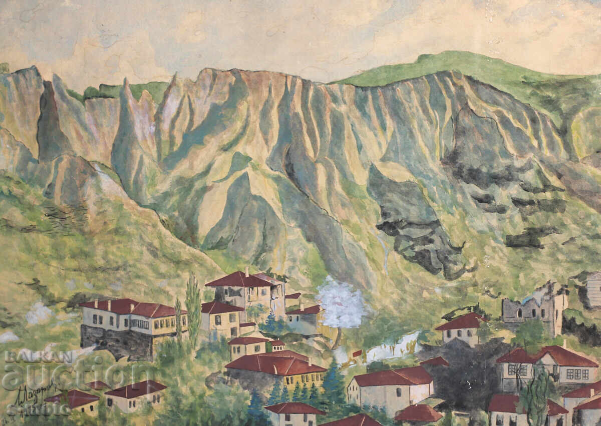 Lazar Lazarov (1941-2006) painting landscape with price 500.00 BGN | € 255.65