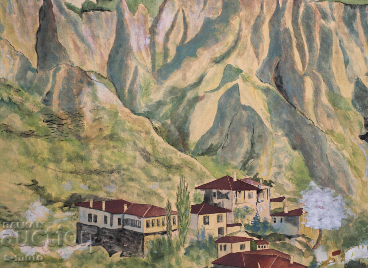 Delivery of Lazar Lazarov (1941-2006) painting landscape