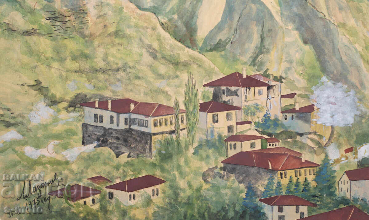 Lazar Lazarov (1941-2006) painting landscape - 5