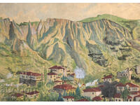 Lazar Lazarov (1941-2006) painting landscape