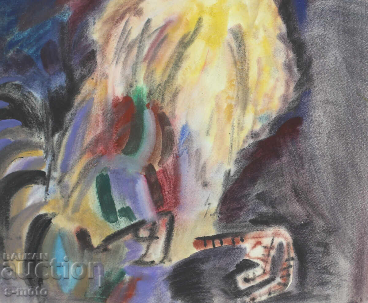 Tablou acuarelă ''Cocoș'' - 7 Tablou acuarelă ''Cocoș'' - 7