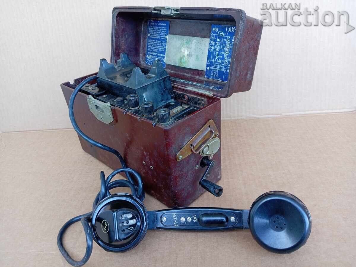 Military field telephone model TAI 43, manufactured in 1962 - 5