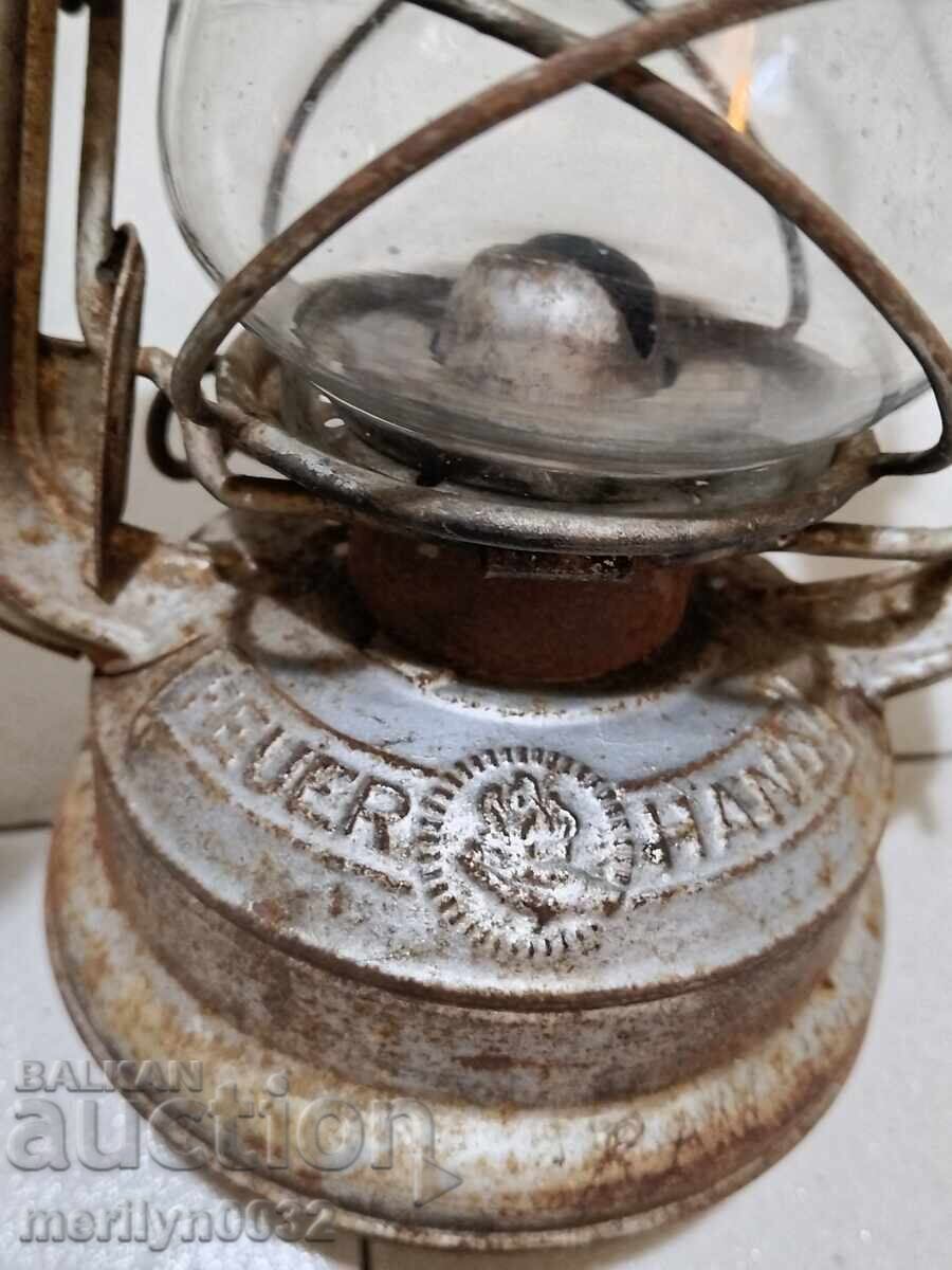 Παλιό γερμανικό φανάρι λάμπα προβολέας φωτιστικό με τιμή 81.00 BGN | € 41.41