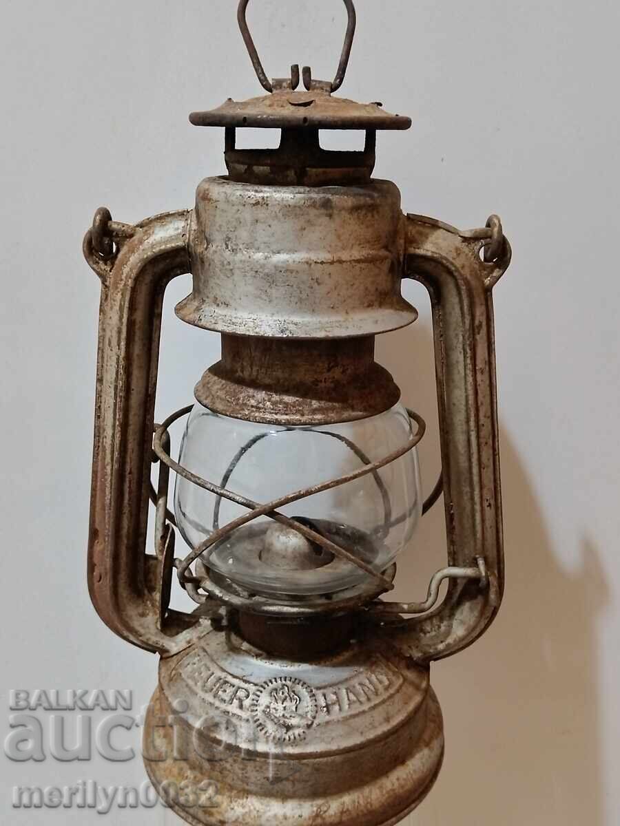 Παράδοση Παλιό γερμανικό φανάρι λάμπα προβολέας φωτιστικό