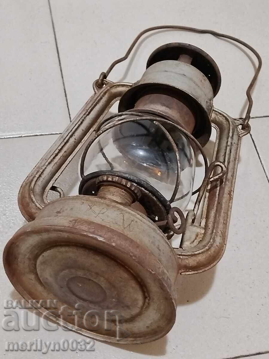 Παλιό γερμανικό φανάρι λάμπα προβολέας φωτιστικό - 5