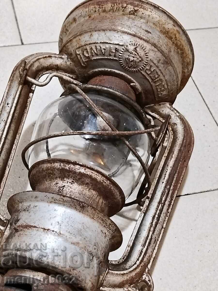 Παλιό γερμανικό φανάρι λάμπα προβολέας φωτιστικό - 6