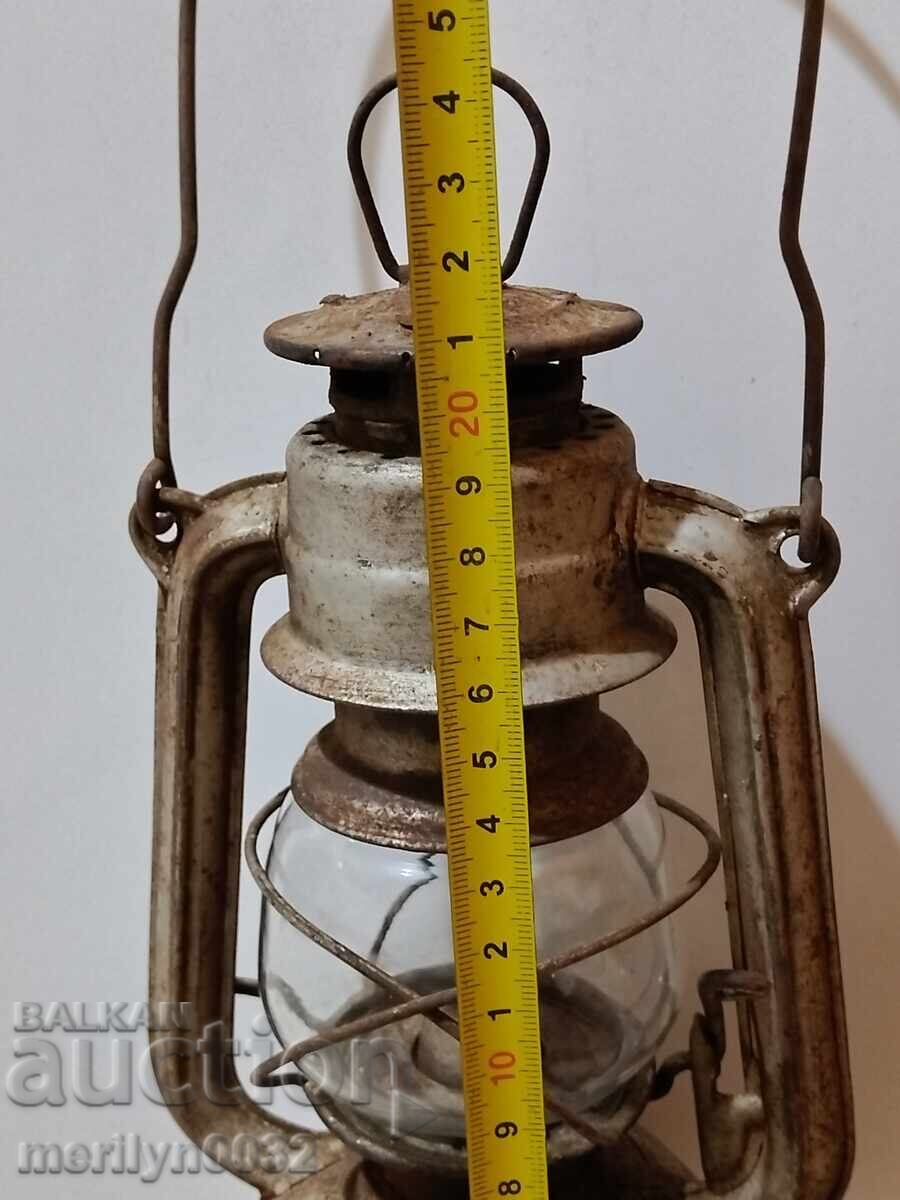 Παλιό γερμανικό φανάρι λάμπα προβολέας φωτιστικό - 7