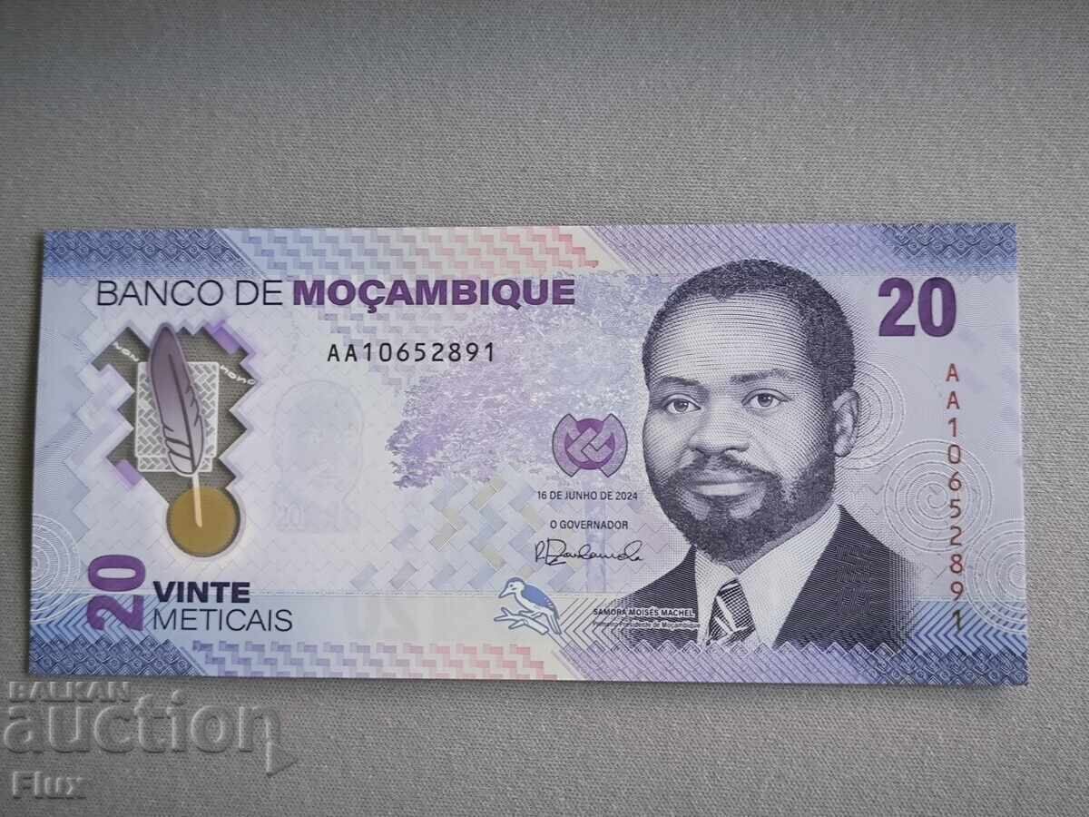 Bancnotă - Mozambic - 20 meticais UNC | 2024