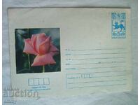 Пощенски плик ИПТЗ 5 ст., 1980 - Цвете, цветя, роза