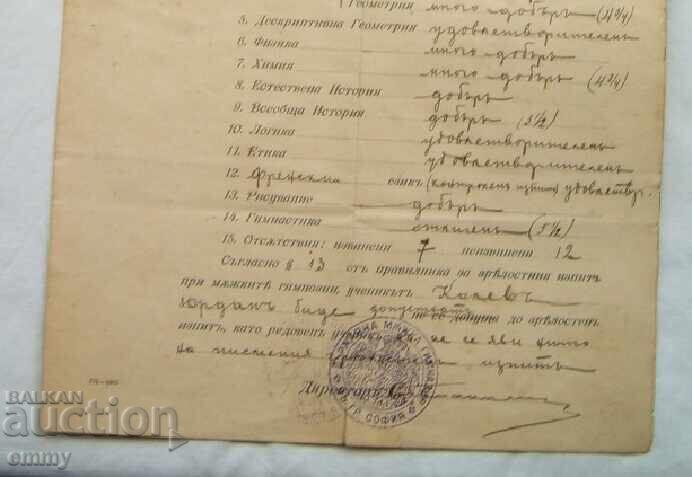 Livrarea Atestat nr. 1007 de la Gimnaziul de băieți din Sofia, anul 1901 Livrarea Atestat nr. 1007 de la Gimnaziul de băieți din Sofia, anul 1901