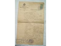 Atestat nr. 1007 de la Gimnaziul de băieți din Sofia, anul 1901