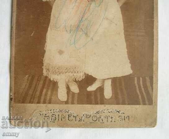 Δημοπρασία Παλιά φωτογραφία σε χαρτόνι - δύο κορίτσια, γυναίκες