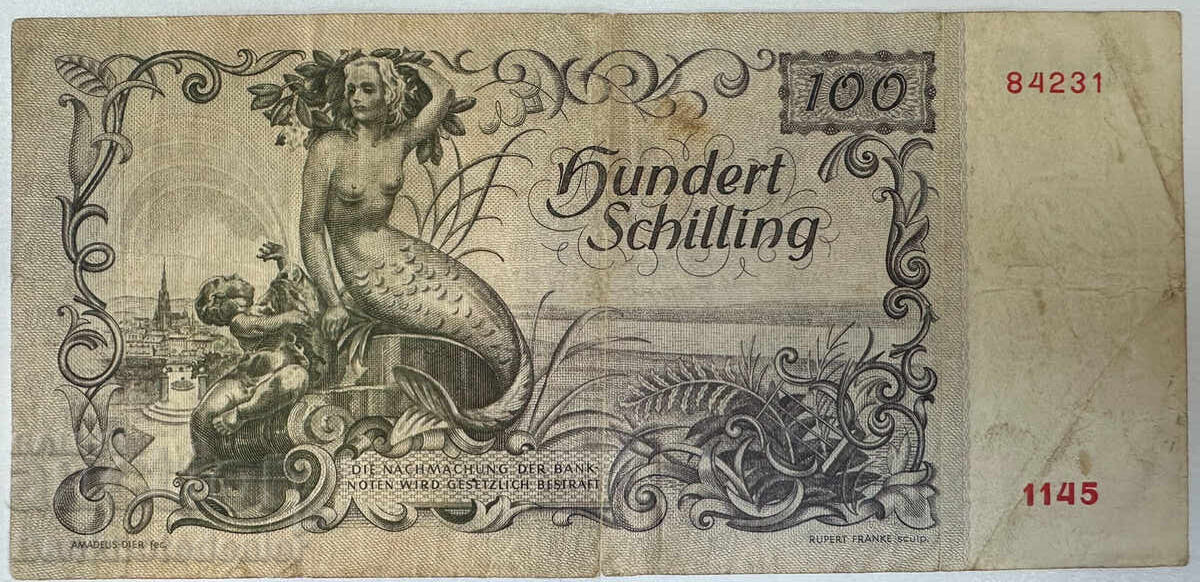 Delivery of Austria 100 Schilling 1949 Pick 131 Ref 1145