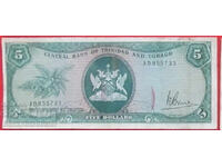 Trinidad and Tobago 5 Dollars 1964 Pick 31a Ref 9870