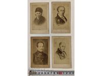 4 СНИМКИ НА РУСКИ ПОЕТИ И ПИСАТЕЛИ СТАРА СНИМКА КАРТОН