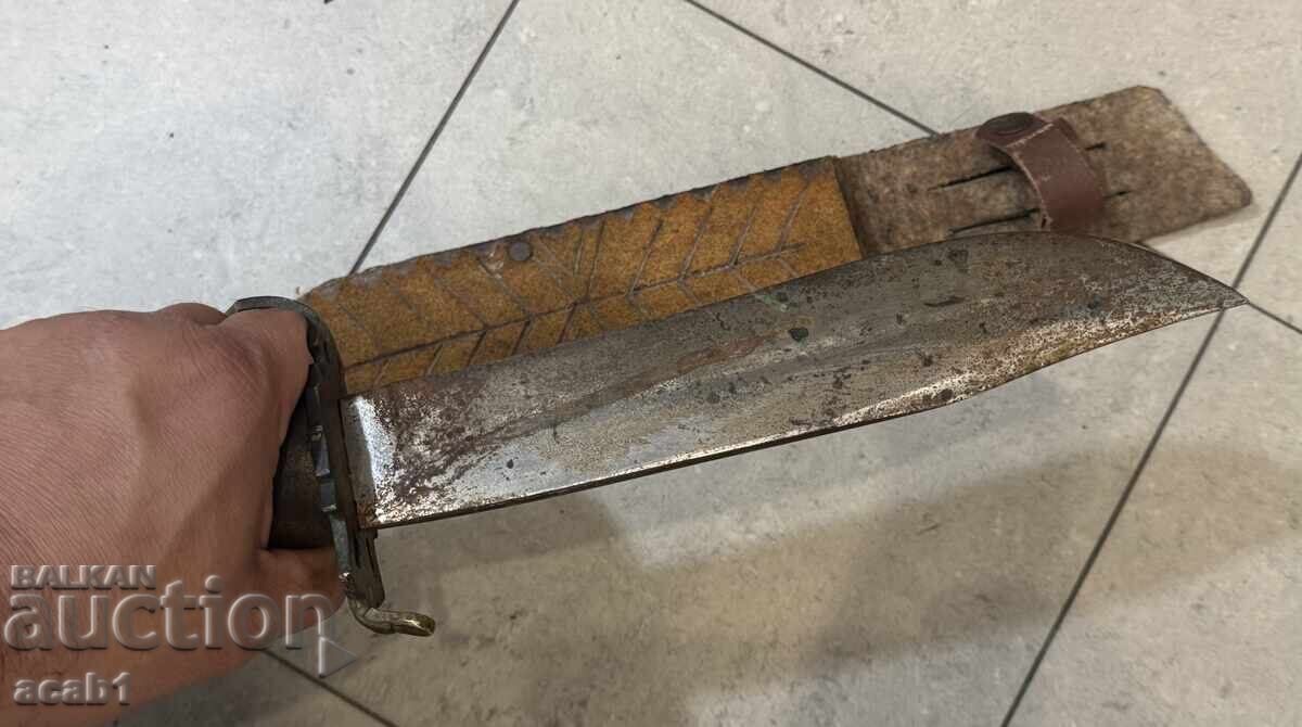 Δημοπρασία Μεγάλο Κυνηγετικό Μαχαίρι Κέρατο Λαβή