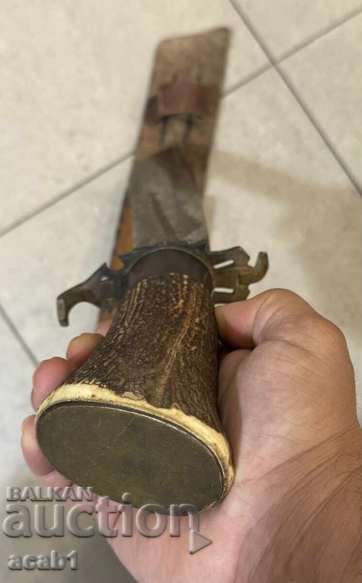 Μεγάλο Κυνηγετικό Μαχαίρι Κέρατο Λαβή - 5