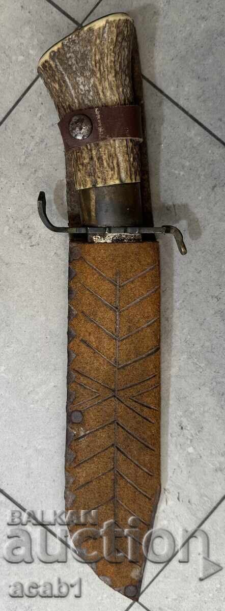 Μεγάλο Κυνηγετικό Μαχαίρι Κέρατο Λαβή