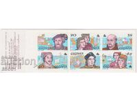 Чисти марки в карнетка Мореплаватели 1987 от Испания