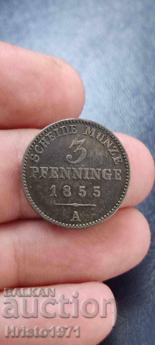 3 πφένιγκ 1855