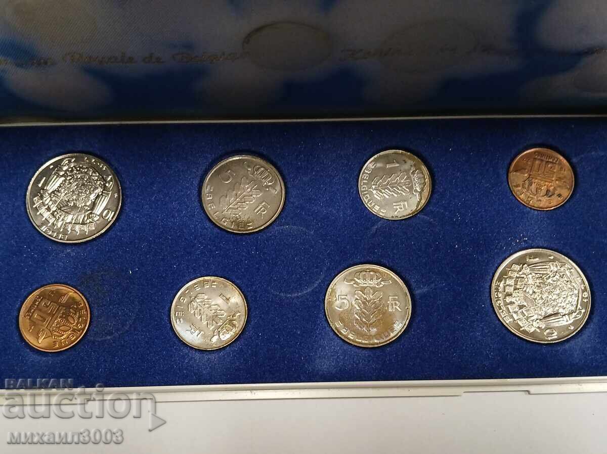 БАНКОВ СЕТ МОНЕТИ БЕЛГИЯ 1977