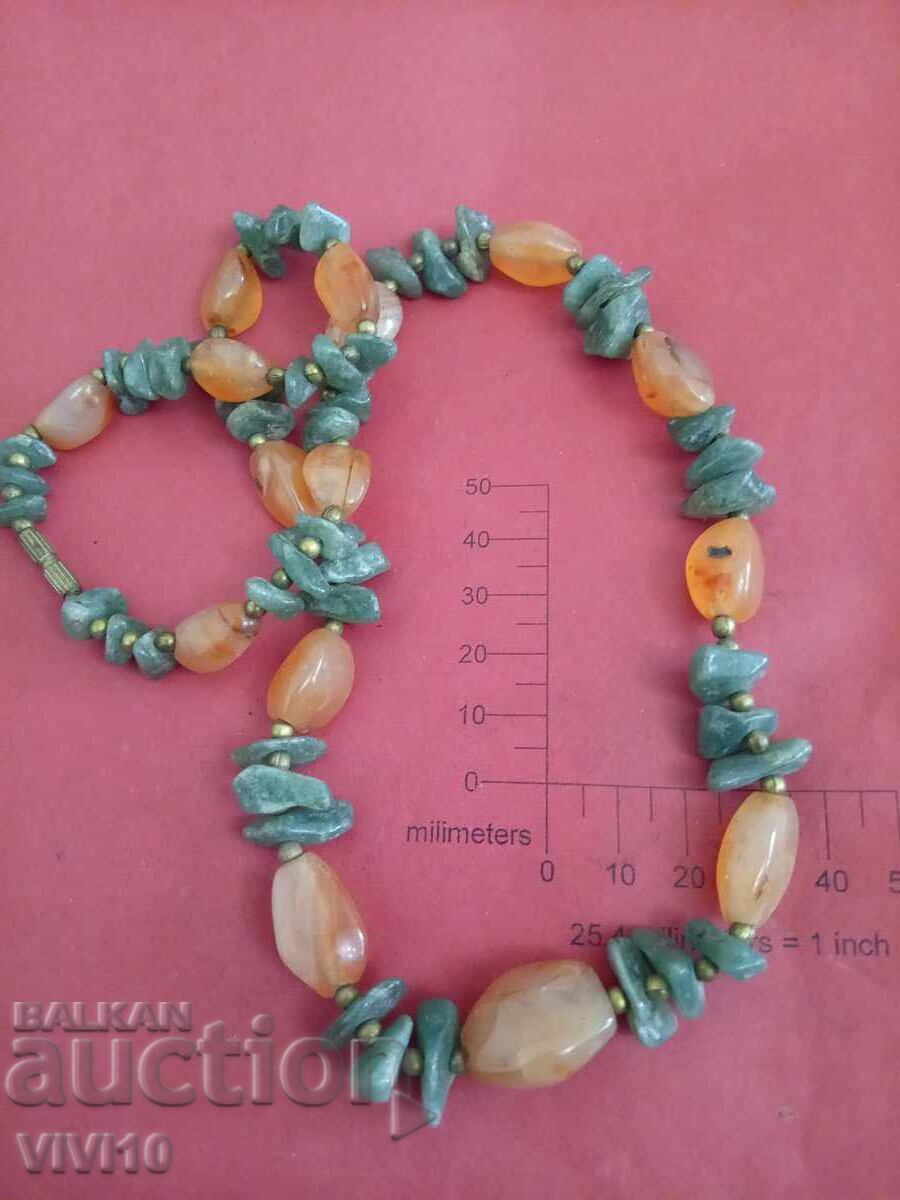Antique necklace with natural stones