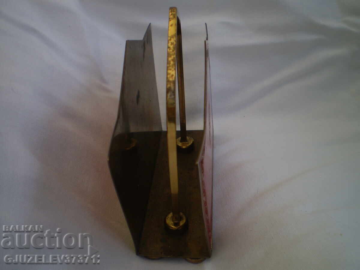 Παράδοση 19ος αιώνας Σπάνιος διοργανωτής επιστολών, σημειώσεων ορείχαλκος μπρούντζος