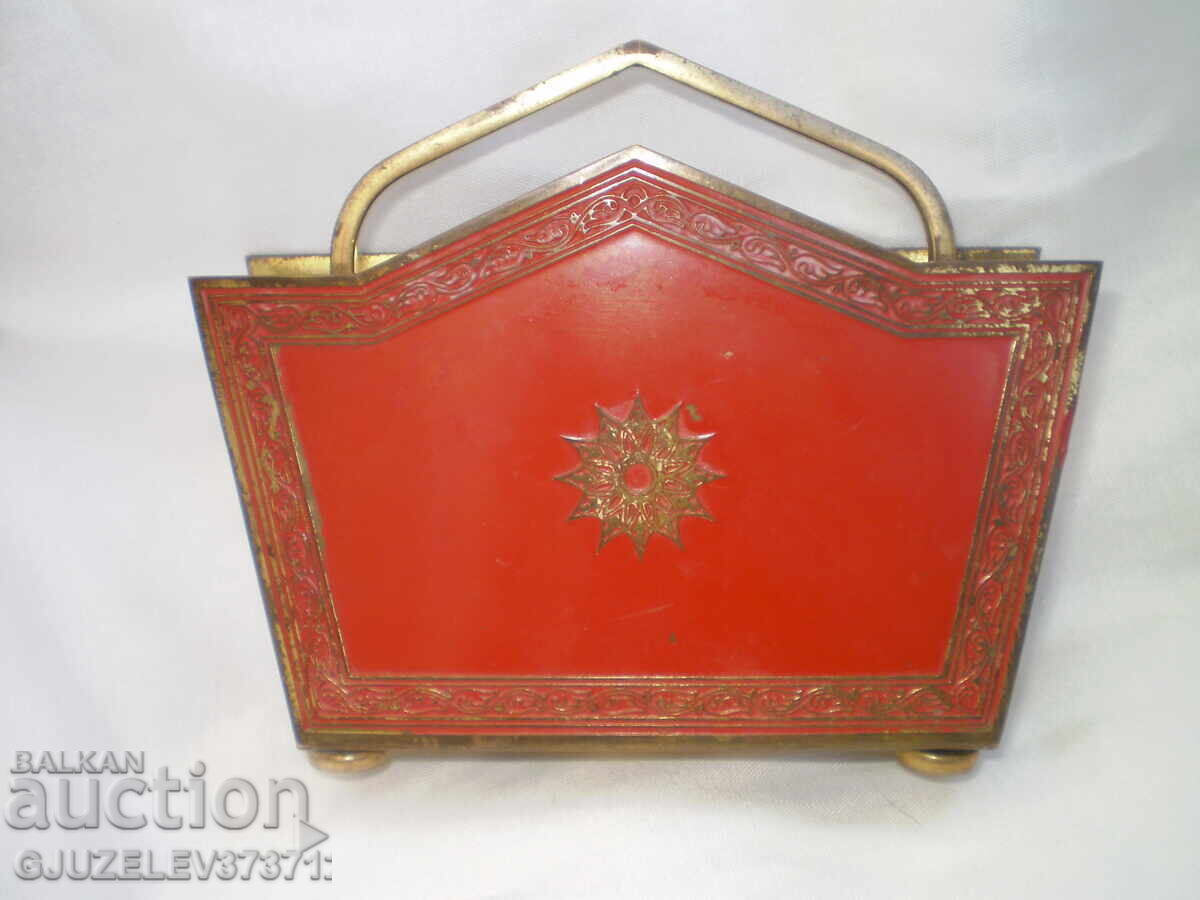 19ος αιώνας Σπάνιος διοργανωτής επιστολών, σημειώσεων ορείχαλκος μπρούντζος - 6