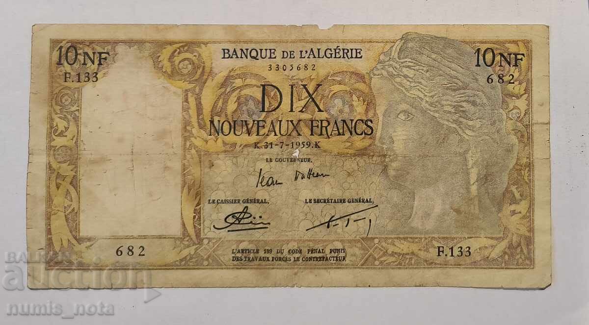 Αλγερία 10 Νέα Φράγκα 1959 Αλγερία 10 Νέα Φράγκα 1959