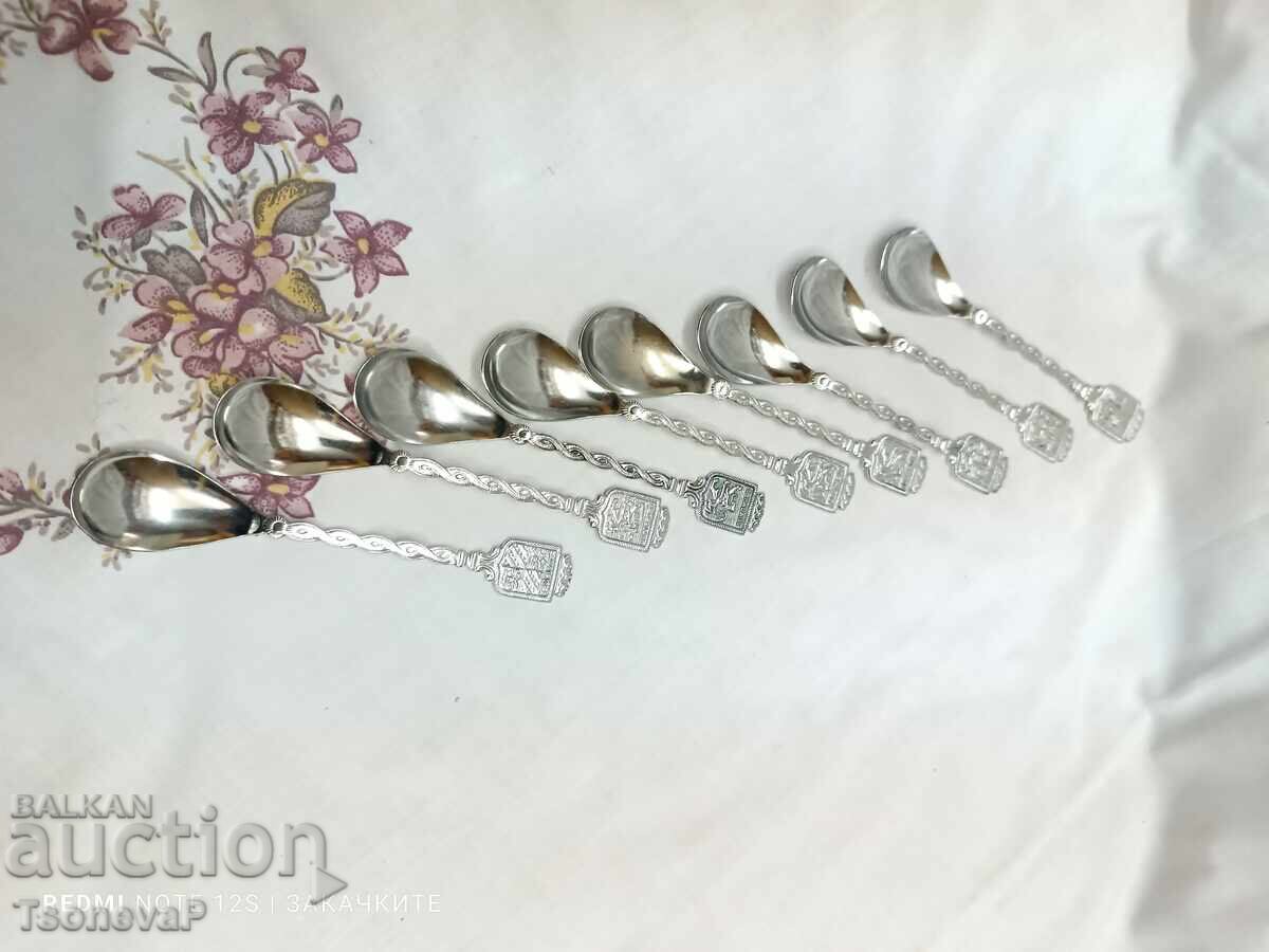 Eight collectible spoons with price 35.00 BGN | € 17.90 Eight collectible spoons with price 35.00 BGN | € 17.90