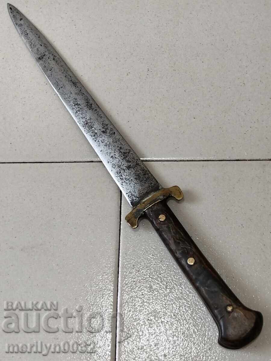 Gabrovo haiduk kama knife, chireni (handle) buffalo horn, ORIGINAL - 5