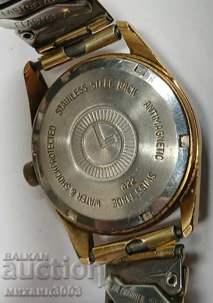 ПОЗЛАТЕН ШВЕЙЦАРСКИ МЪЖКИ РЪЧЕН МЕХАНИЧЕН ЧАСОВНИК LANCO - 5