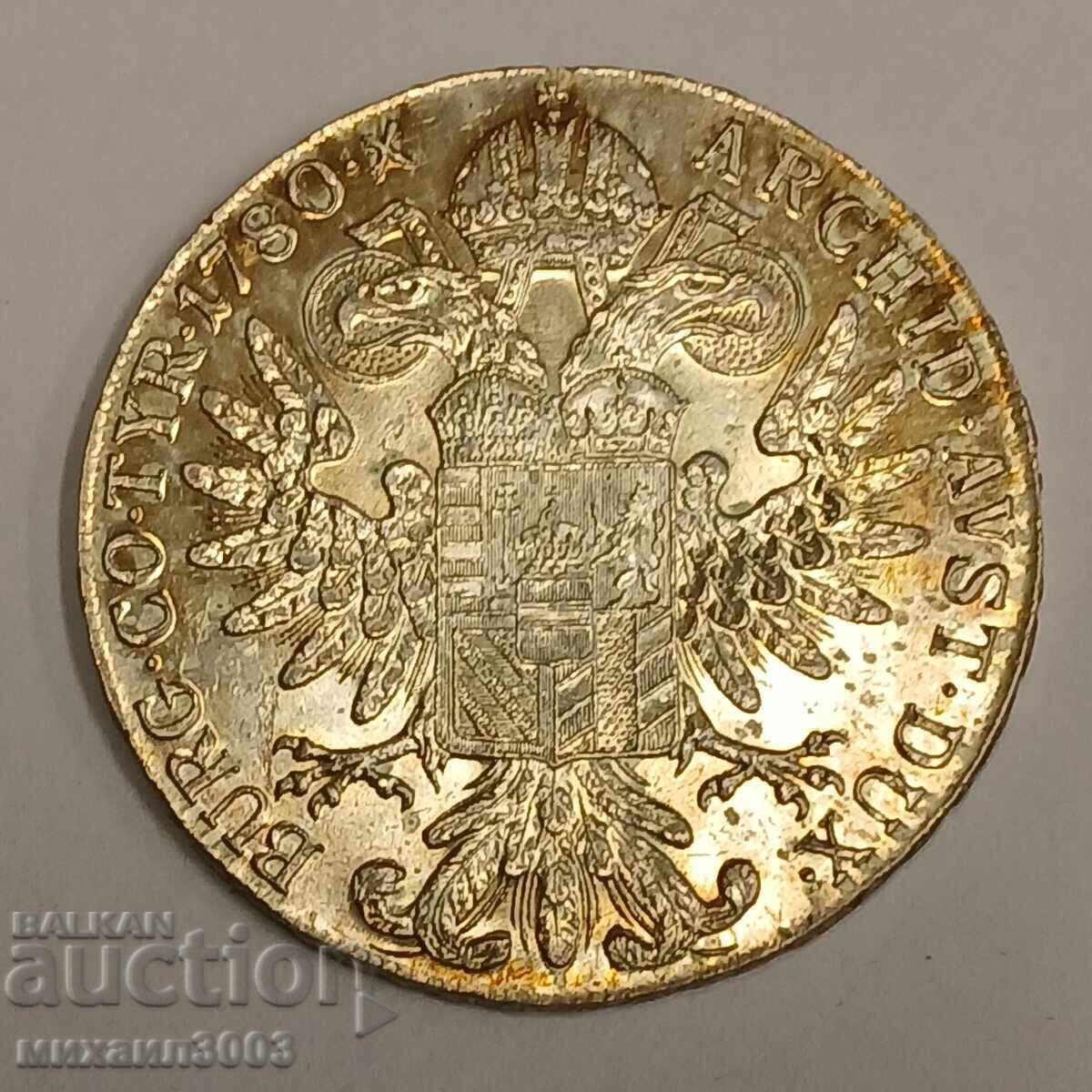Austria 1780 - 1 taler - Maria Tereza, re-strike cu preț € 80.00 | 156.47 BGN Austria 1780 - 1 taler - Maria Tereza, re-strike cu preț € 80.00 | 156.47 BGN