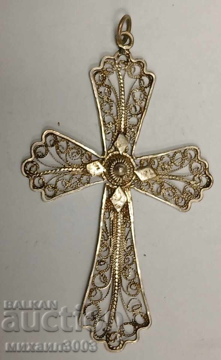 СРЕБЪРЕН КРЪСТ РЪЧНА ИЗРАБОТКА - ФИЛИГРАН СРЕБЪРЕН КРЪСТ РЪЧНА ИЗРАБОТКА - ФИЛИГРАН