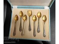 Set of old silver teaspoons