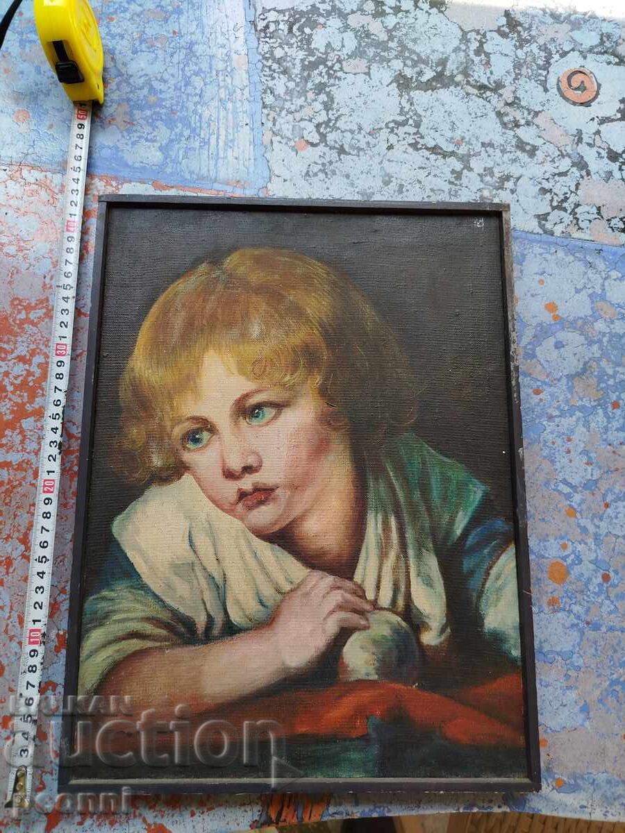 Παλαιά ρεproduktsiya του "Το αγόρι με το μήλο" του Ζαν-Μπατίστ Γκρεζ Παλαιά ρεproduktsiya του "Το αγόρι με το μήλο" του Ζαν-Μπατίστ Γκρεζ