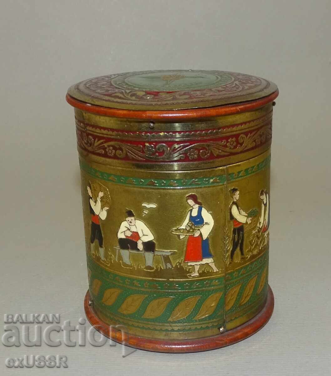 Δημοπρασία Διαφημιστικό κουτί τσιγάρων Bulgartabac ορείχαλκου δεκαετία 1960