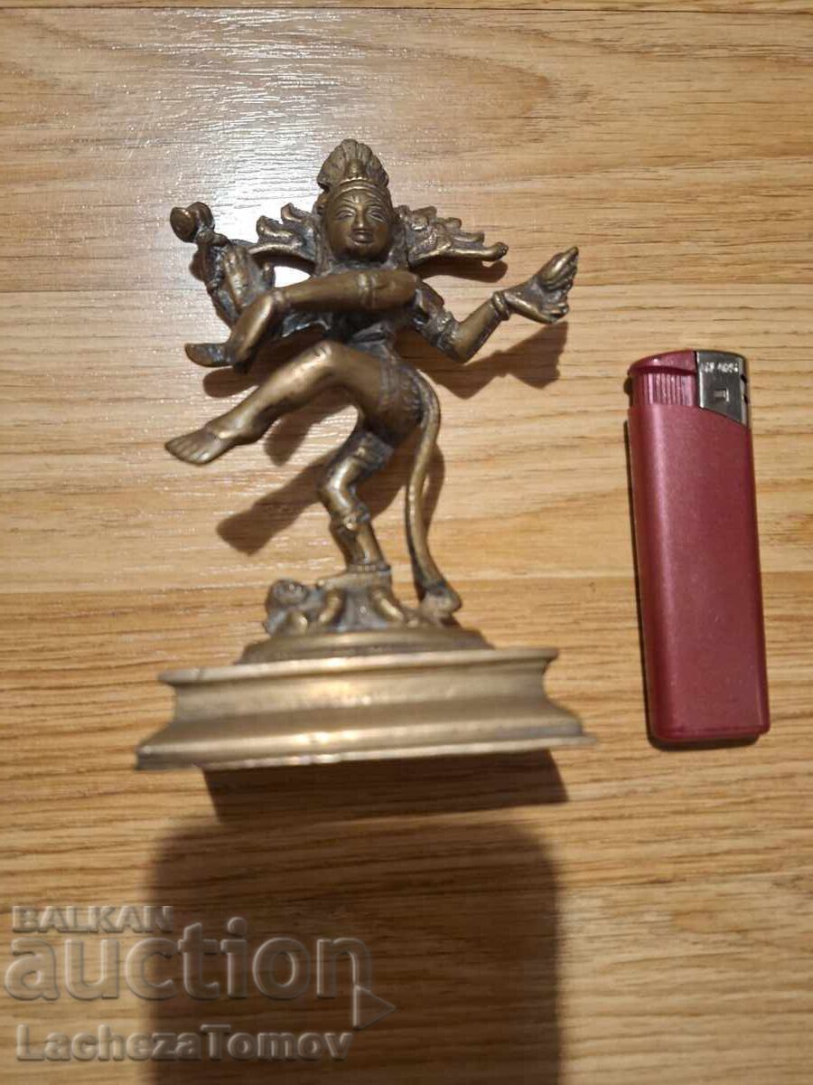 Красива фигура бронз Индия Шива стара перфектно състояние - 6