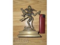 Figurină frumoasă bronz India Shiva stare veche perfectă