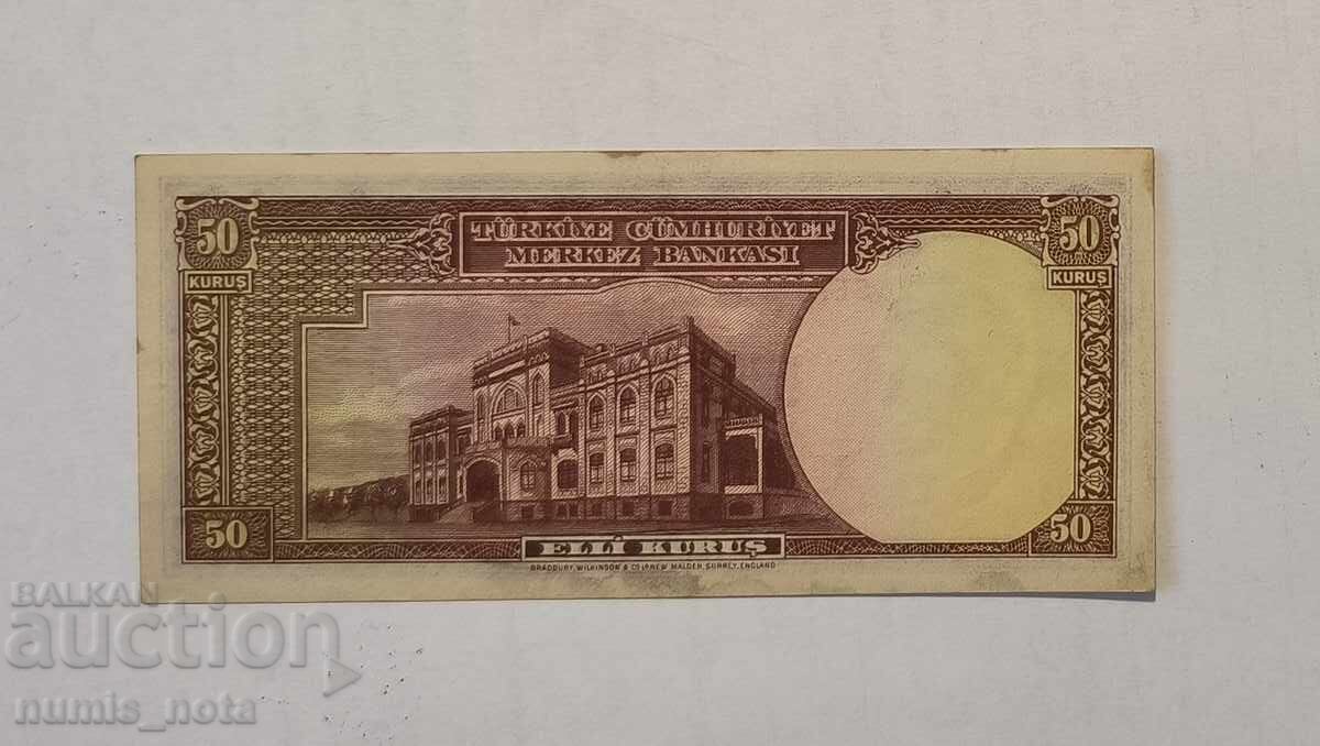 Turcia 50 kuruş 1930 cu preț 90.00 BGN | € 46.02 Turcia 50 kuruş 1930 cu preț 90.00 BGN | € 46.02