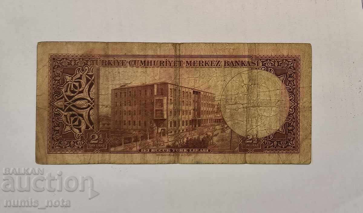Турция 2 1/2 лири 1930 година с цена 70.00 лв. | € 35.79