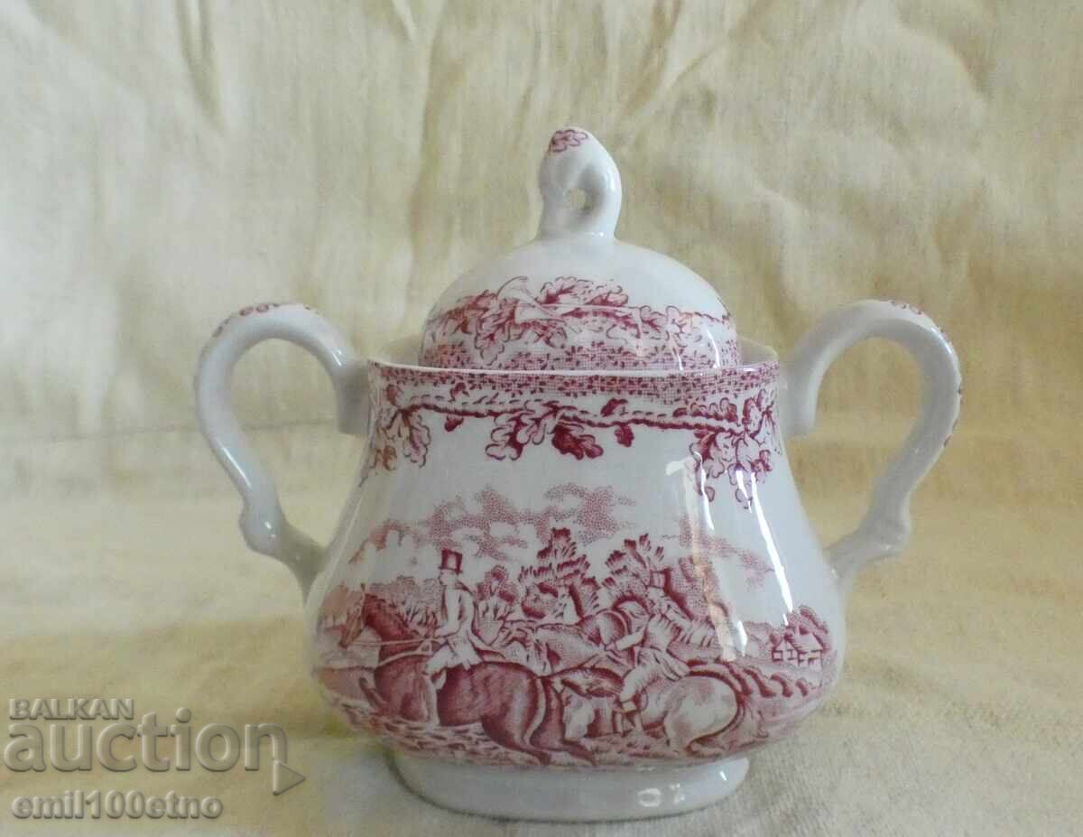 Sugar bowl old porcelain Staffordshire England